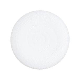 Assiette plate blanche 26cm Ammonite - Luminarc - Verre opale extra résistant