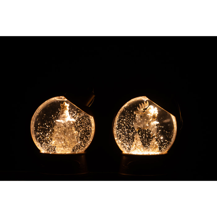 J-Line suspension Pain D'épice + Père Noël - plastique - blanc - 2 pcs