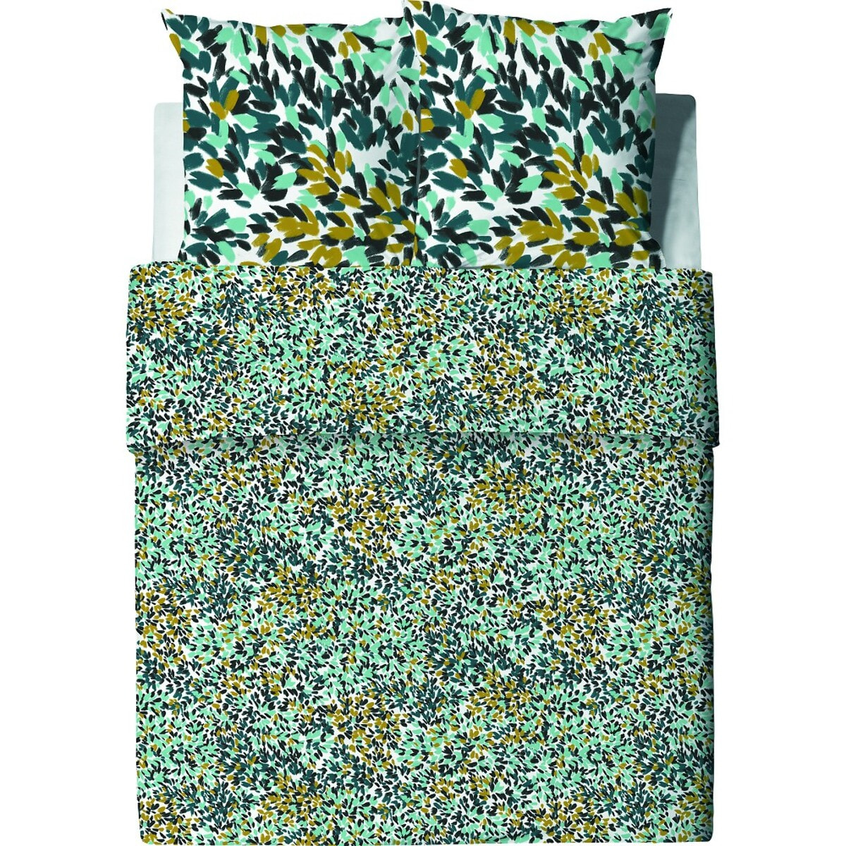 Parure De Couette 3pcs avec Taies oreiller 100% Coton Bio 57 Fils/cm2-telma