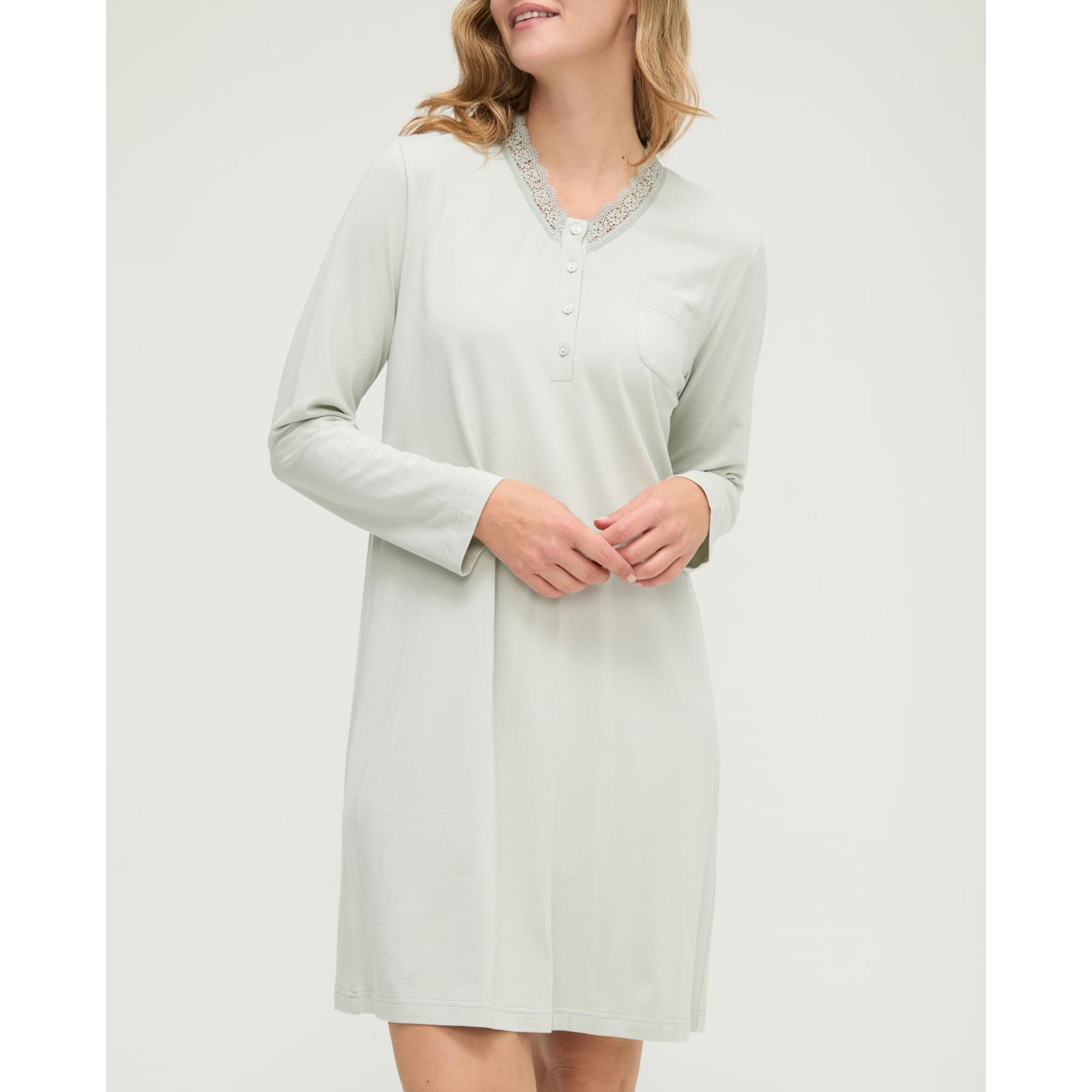 Camisón mujer de pico puntilla