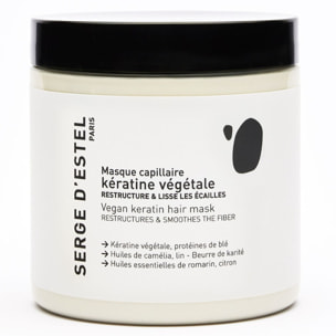 Cheveux Abîmés et Sensibilisés - Masque Restructurant à la Kératine Végétale