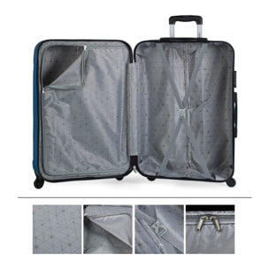 Trolley Mediano 60 Cms Y Neceser Itaca Diamond Marino