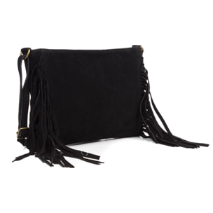 Altare borsa a tracolla donna. Vera pelle scamosciata.