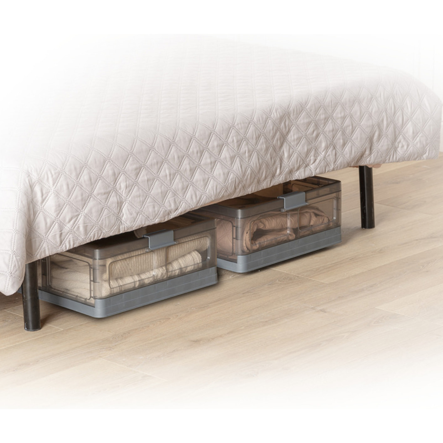 Boîte de rangement "Fold n Box" en plastique 55L