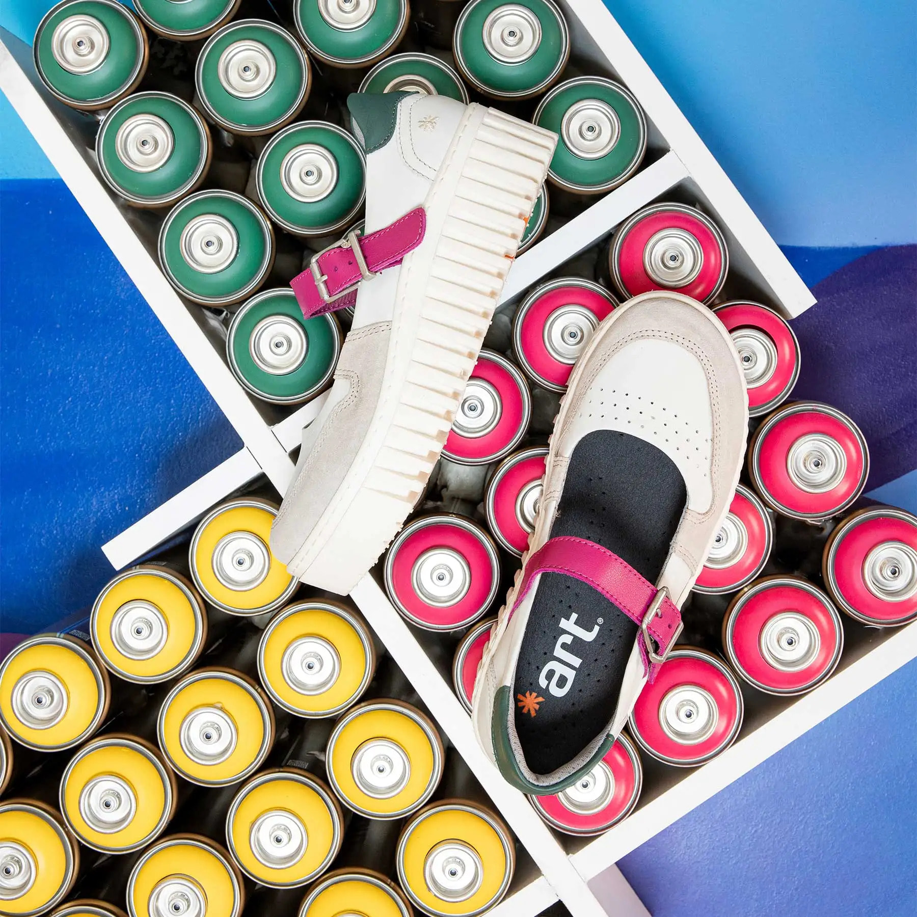 Zapatos 1515 NAPPA CREAM-FUXIA/BRIGHTON color Cream-fuxia