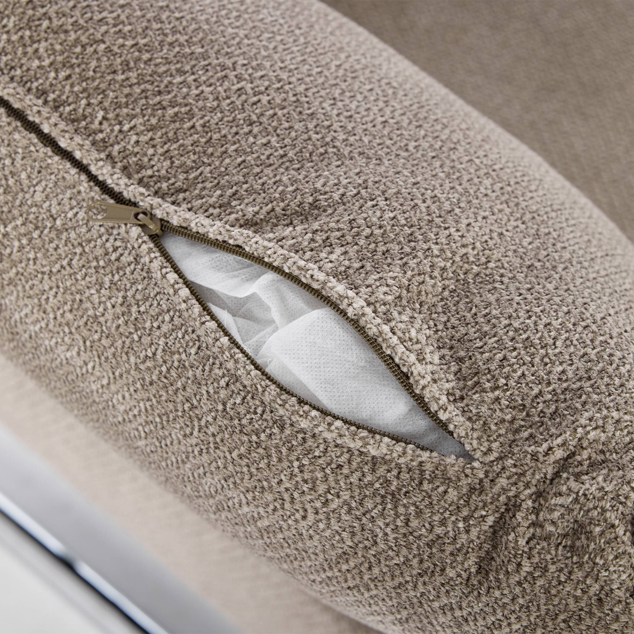 Fauteuil vintage tissu chenille armature chromée JOE