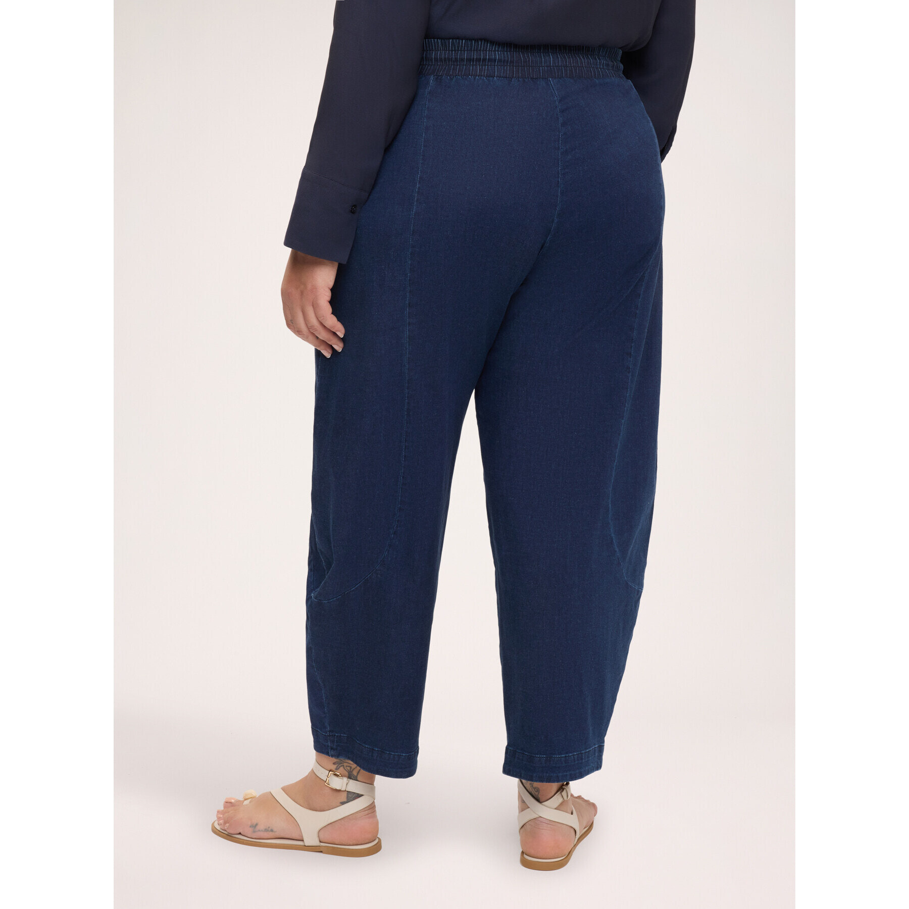Fiorella Rubino - Jeans Balloon con cordón - Azul