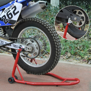 Caballete Trasero Moto Universal Elevador Soporte de Motocross Acero 80x50x40cm