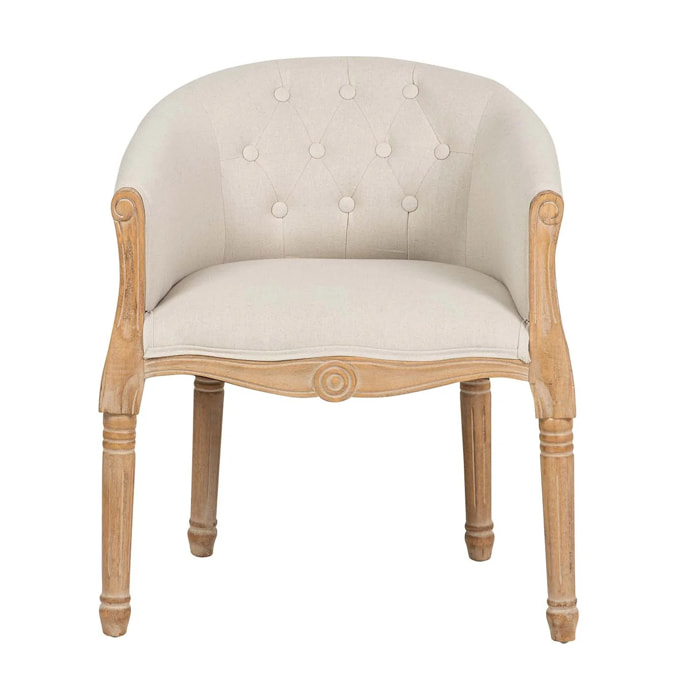 Butaca Lino Capitone Patas Madera 61x61x71 Cm