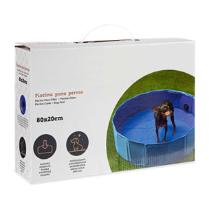 Well home piscina desmontable para mascotas azul antideslizante