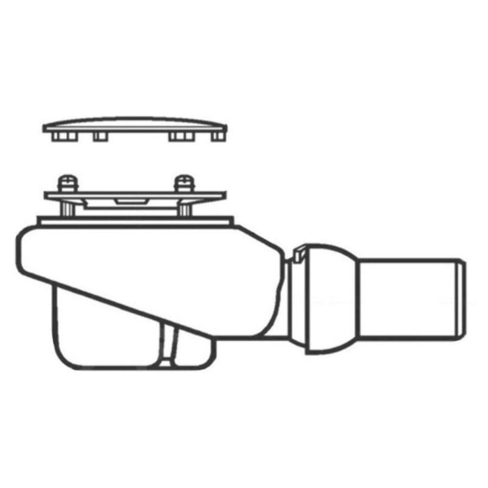 Bonde Tempoplex Plus 90mm avec cache chromé brossé