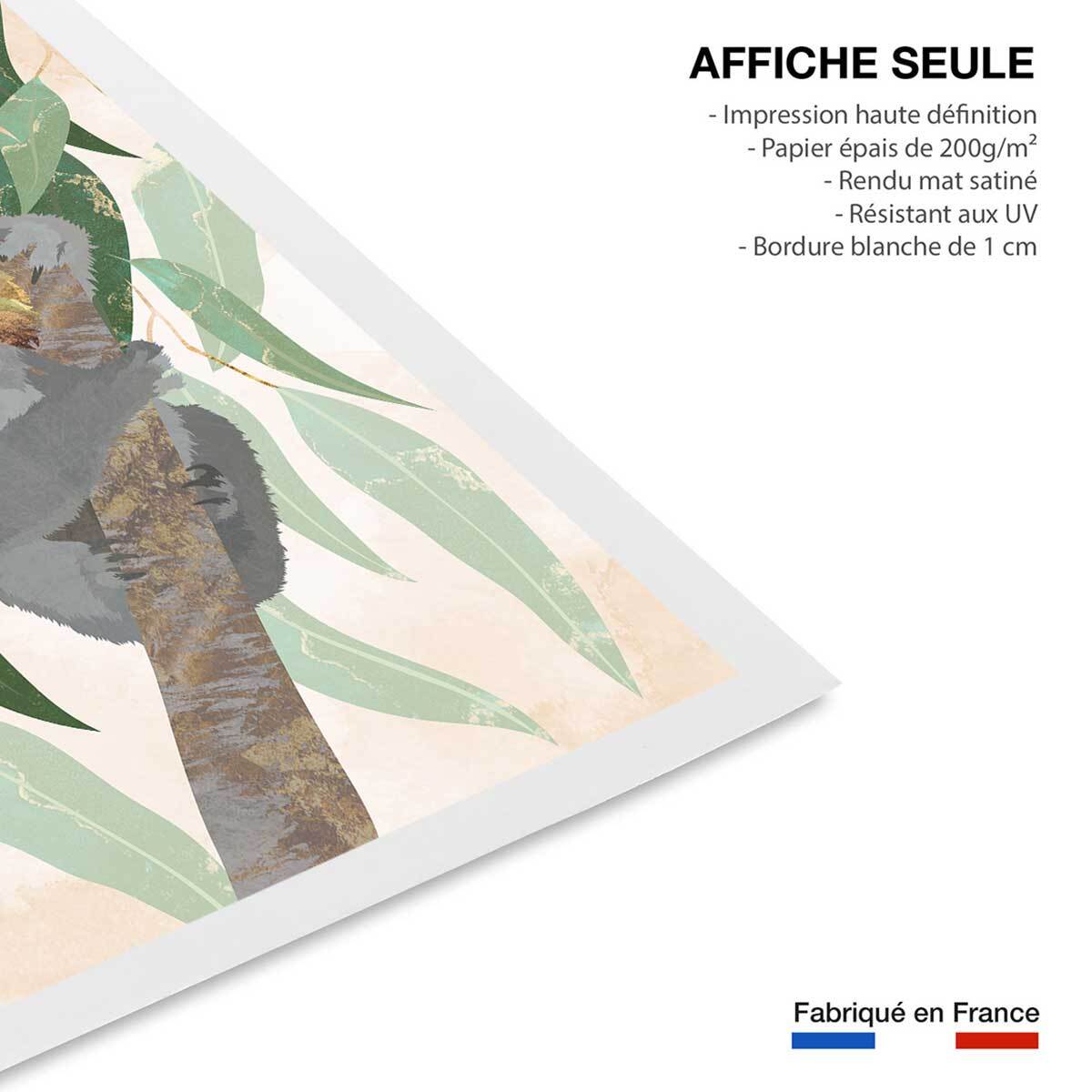 Affiche enfant cool koala  Affiche seule