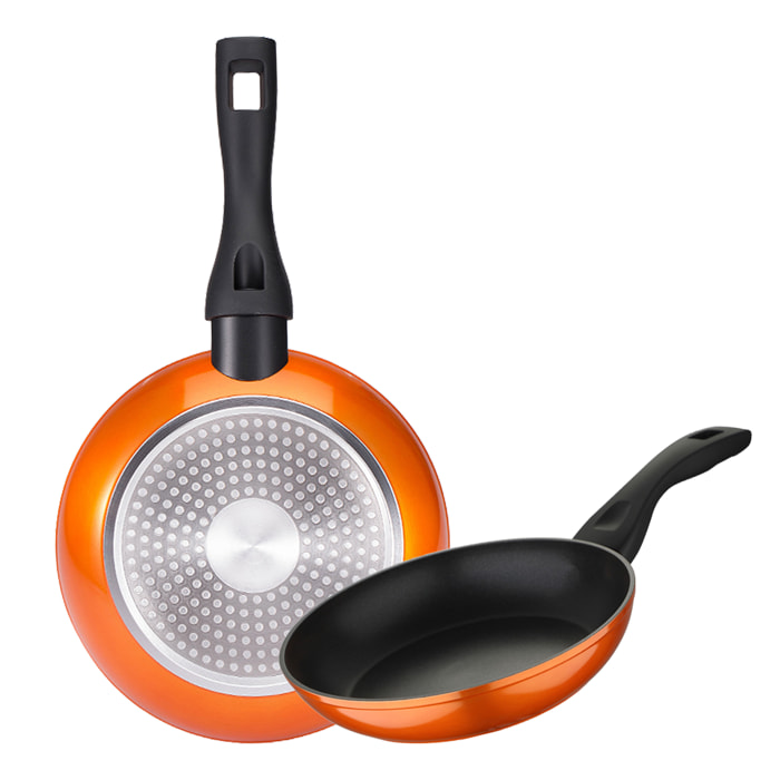 Juego de 2 sartenes Bergner 20/24 cm en color naranja