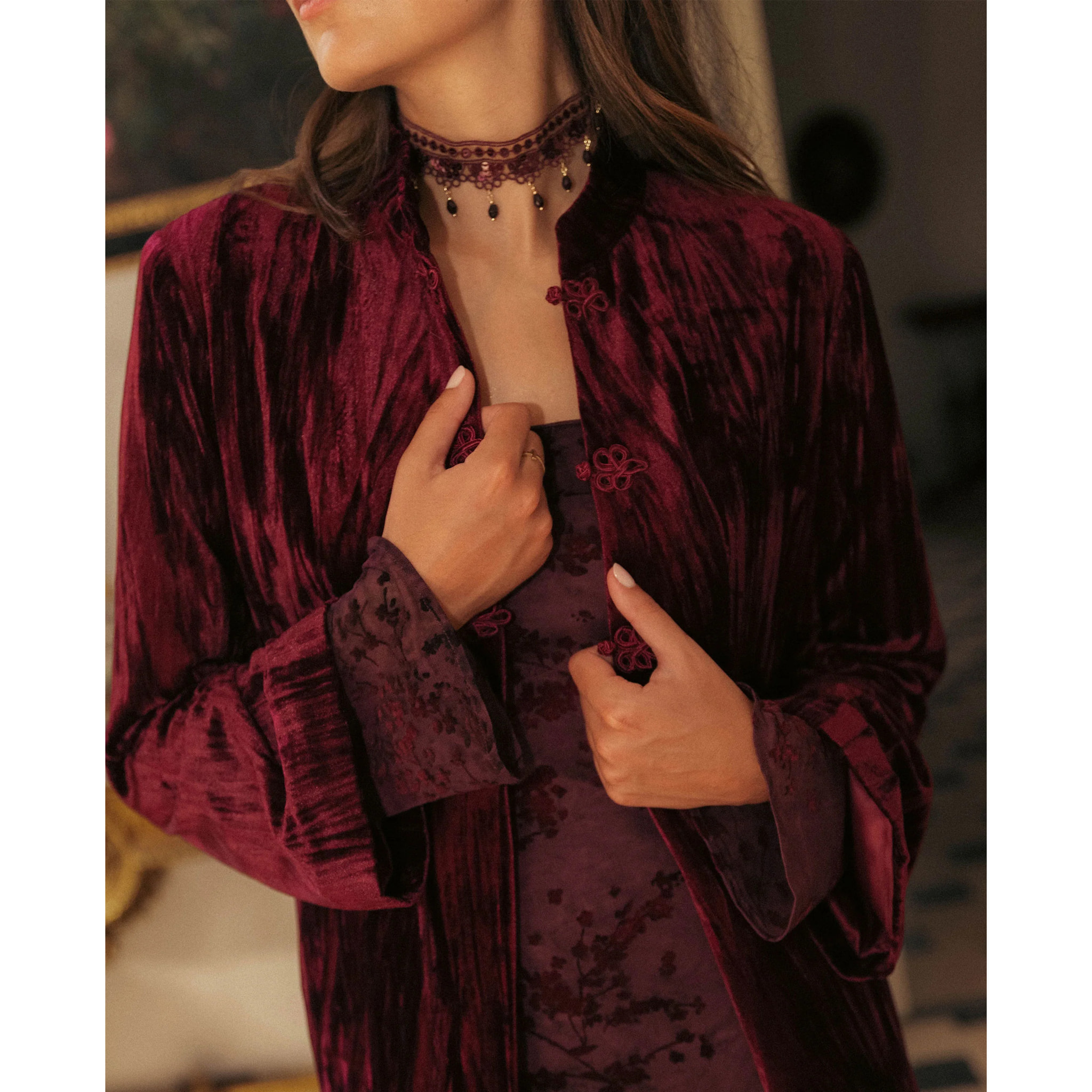 Caftan de terciopelo
