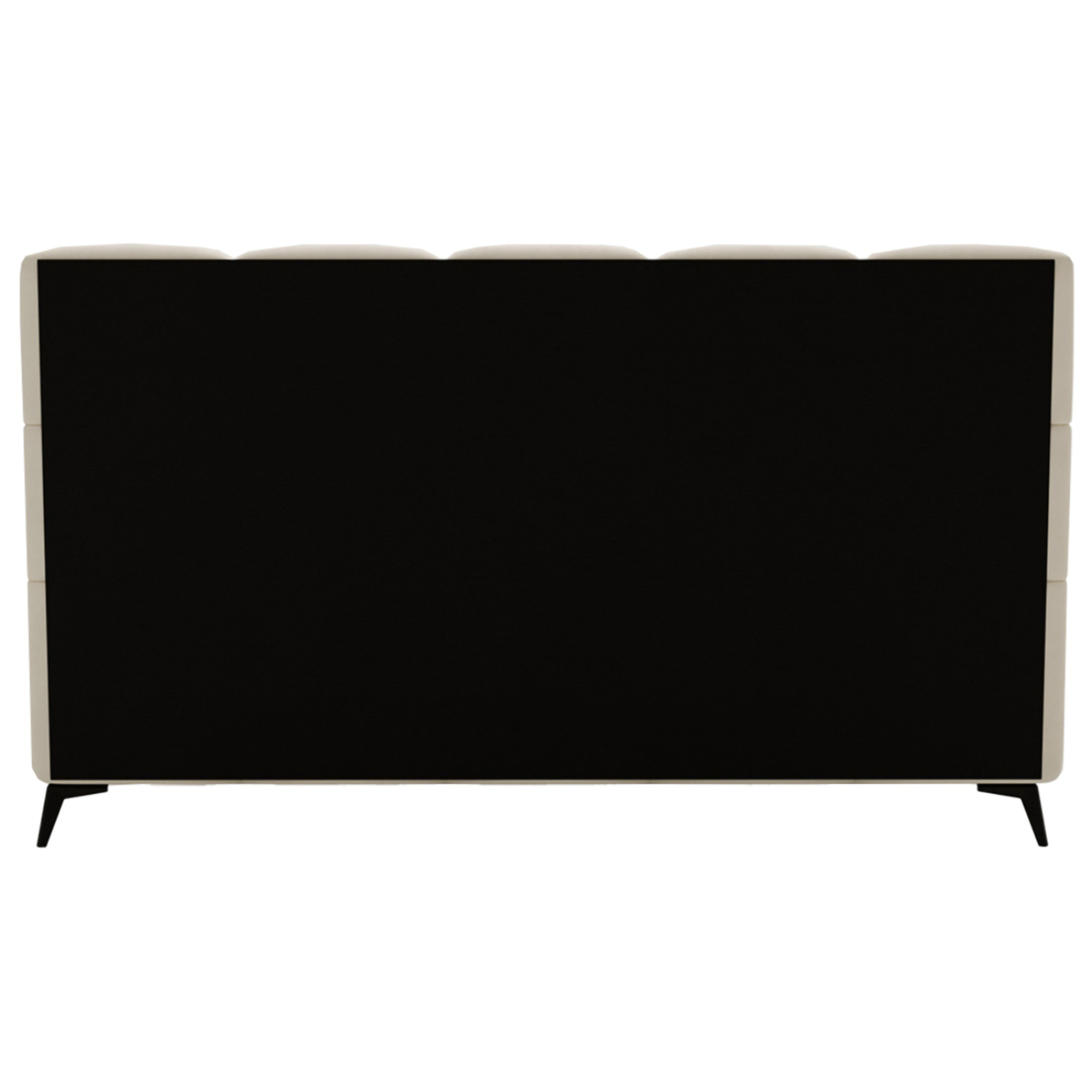 Paulito - lit coffre - 140x200 cm - sommier inclus - en velours - Beige