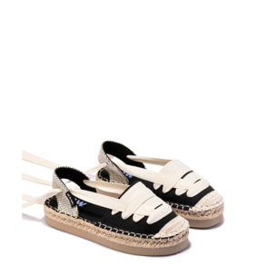 B&W Break&Walk - Sandali estivi in juta con zeppa per donna e bambina