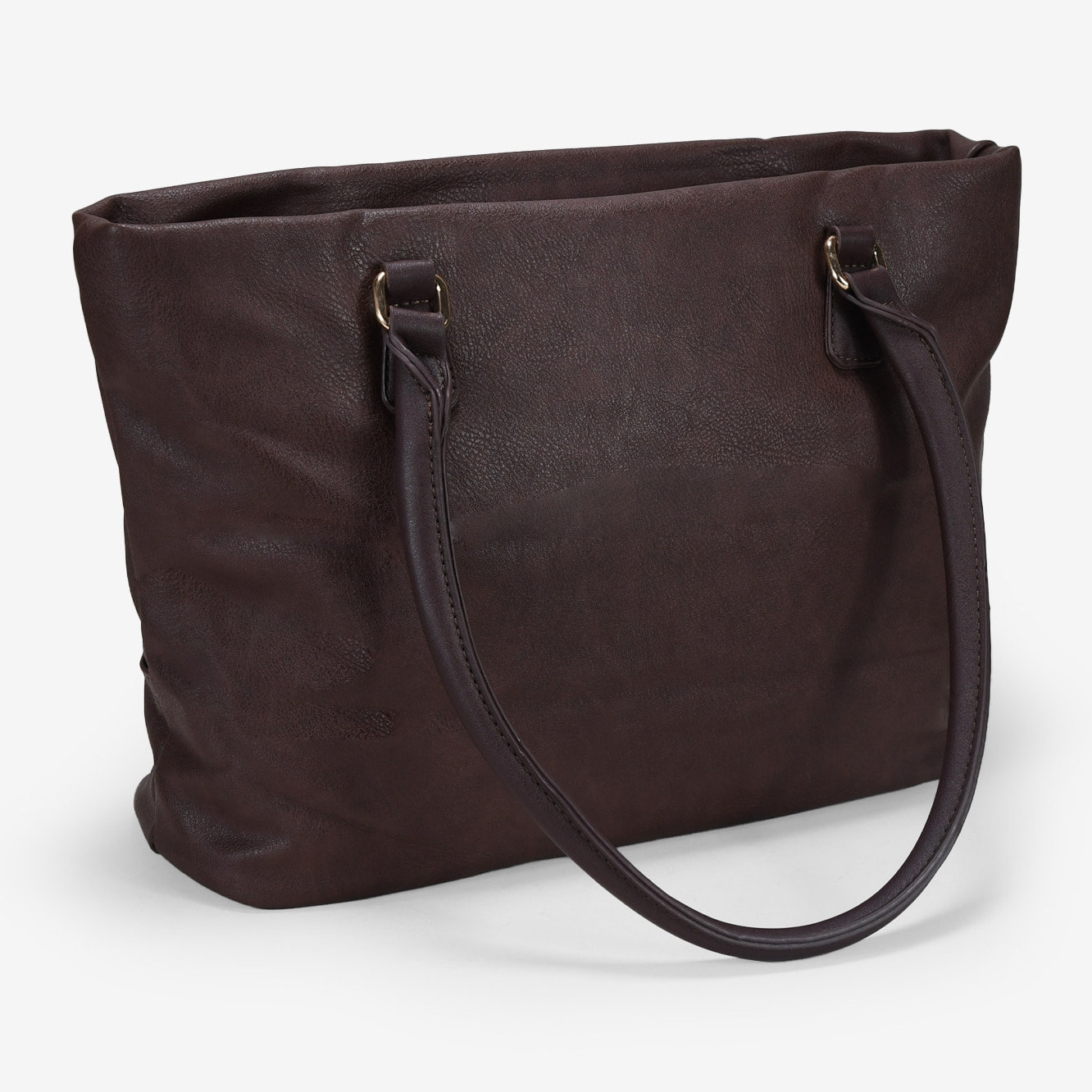 Bolso de hombro marrón para portátil