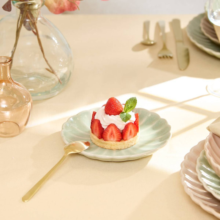Lot de 4 Assiette à pain ronde Romy D.15cm vert