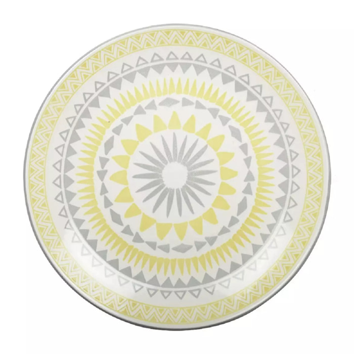 Lot de 6 Assiette plate jaune - coachella