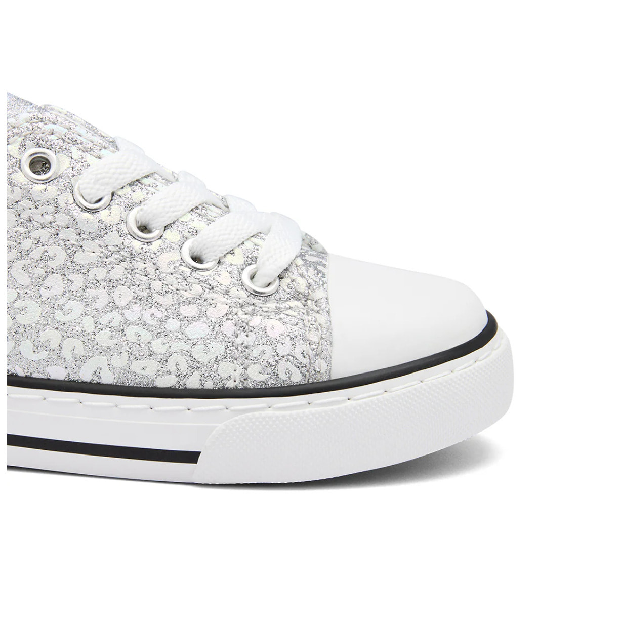 Zapatillas de Niña con Glitter Plata