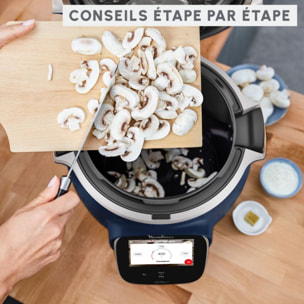 Cookeo MOULINEX CE943410 bleu  touch wifi pro balance integrée 6 L, 13 modes de cuisson, 250 recettes