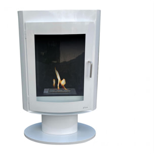 Poêle à l'éthanol en acier carré