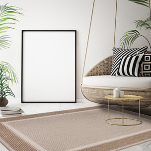 Tapis salon et chambre tissé motif simple RONI