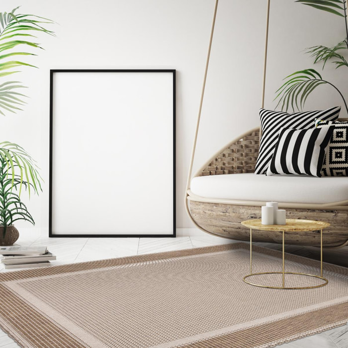 Tapis salon et chambre tissé motif simple RONI