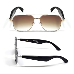 Gafas AI GY-100, traducción automática de +100 idiomas, agente AI, reproducción músical.