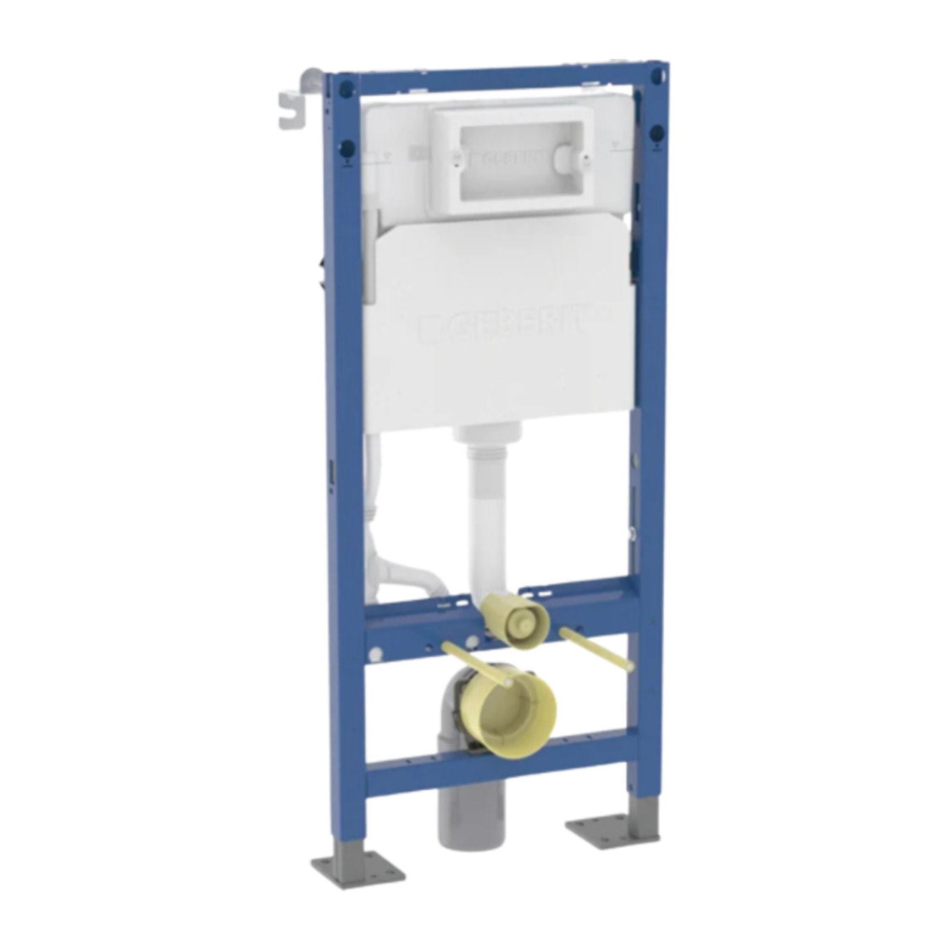 Pack WC suspendu complet Geberit Duofix autoportant, WC Swiss Aqua Technologies Fusion, abattant SoftClose, plaque blanche