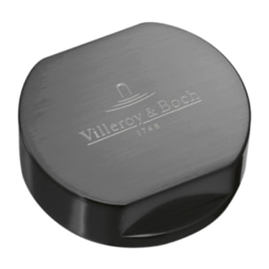 Bouton pour mécanisme 2 cuves, VILLEROY & BOCH en acier inoxydable finition anthracite