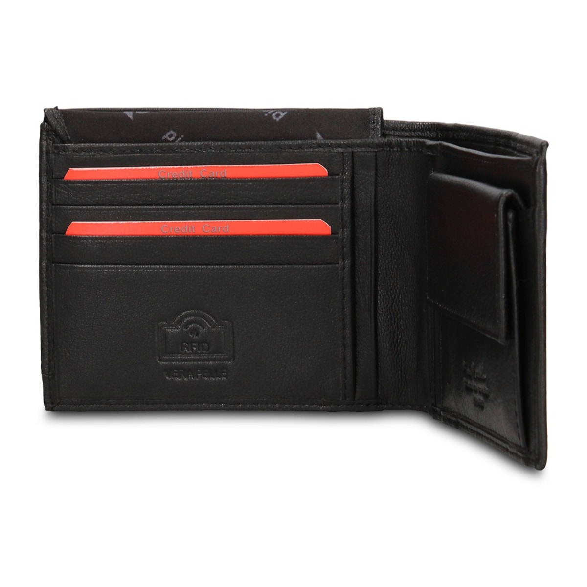 Portafoglio uomo in vera pelle - Modello Caelum Ultra - 12.0 x 9.5 x 2.0 cm