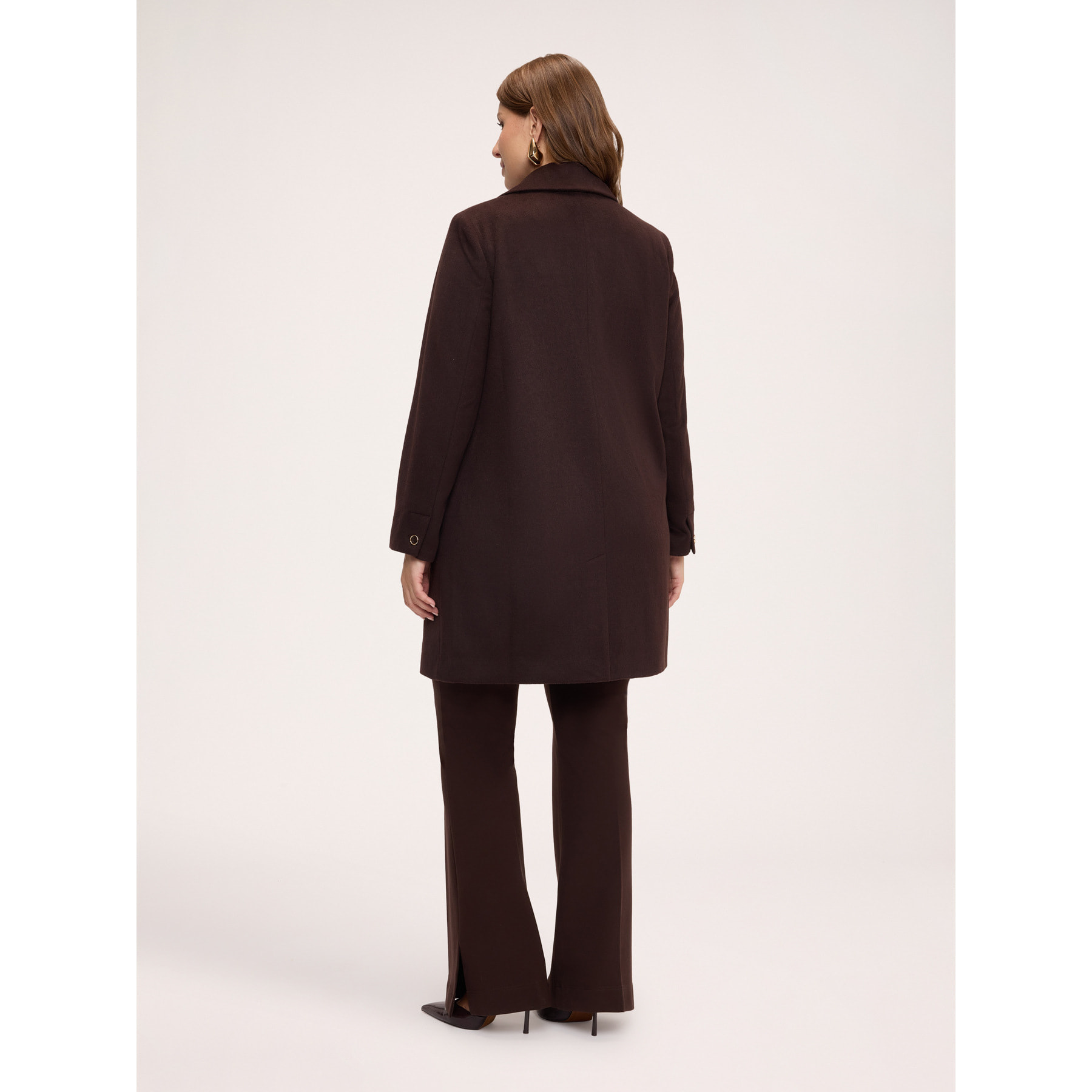 Fiorella Rubino - Cappotto con chiusura monopetto - Marrone