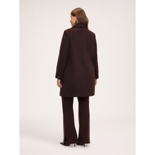 Fiorella Rubino - Cappotto con chiusura monopetto - Marrone