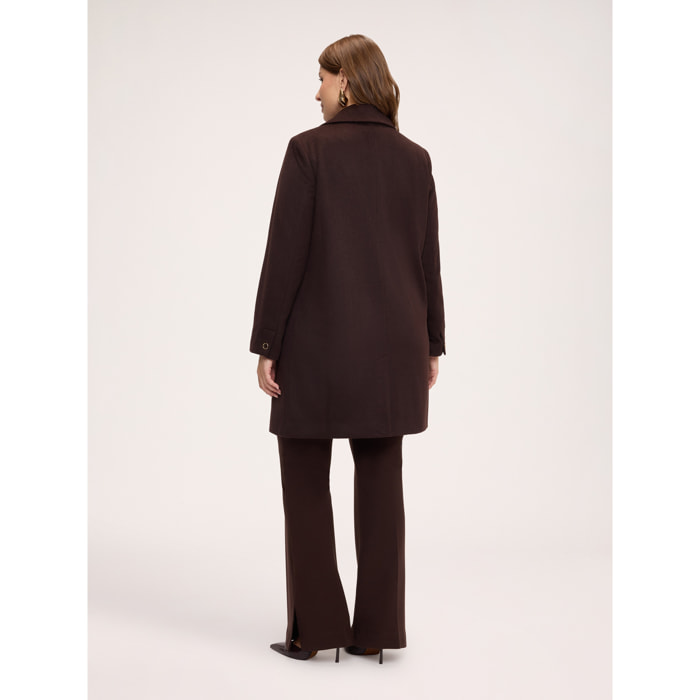 Fiorella Rubino - Cappotto con chiusura monopetto - Marrone