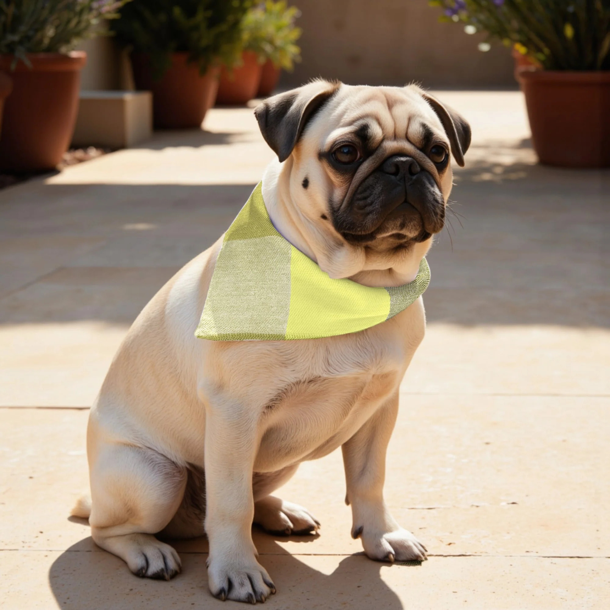 Pack de 2 bandanas pour animaux Bath Vert