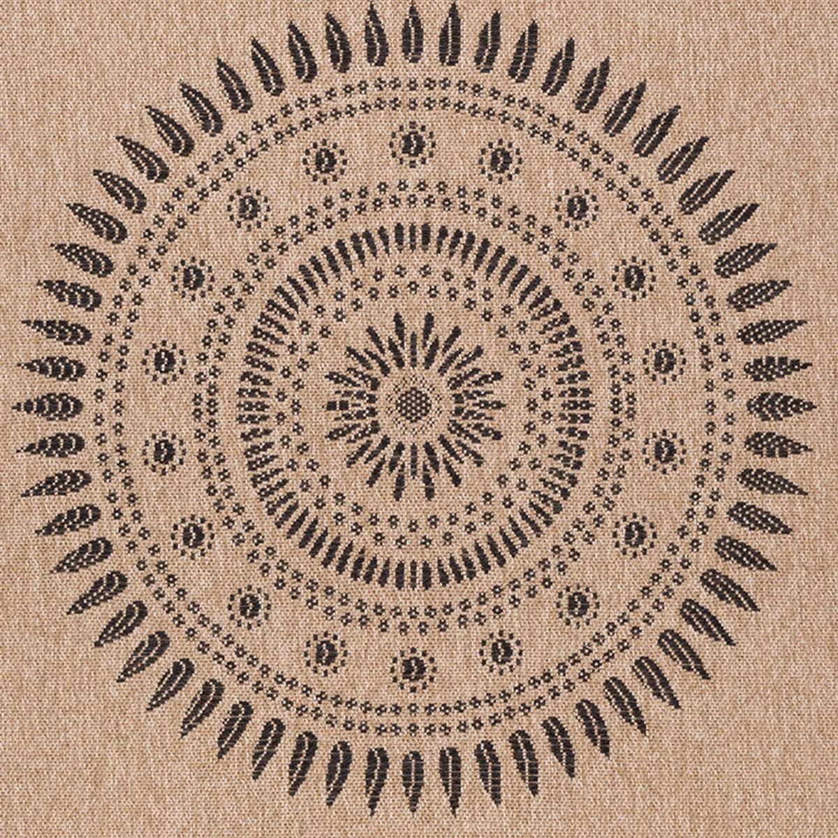 Tapis extérieur tissé kilim rond PAVE