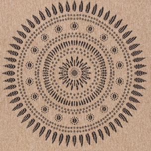 Tapis extérieur tissé kilim rond PAVE