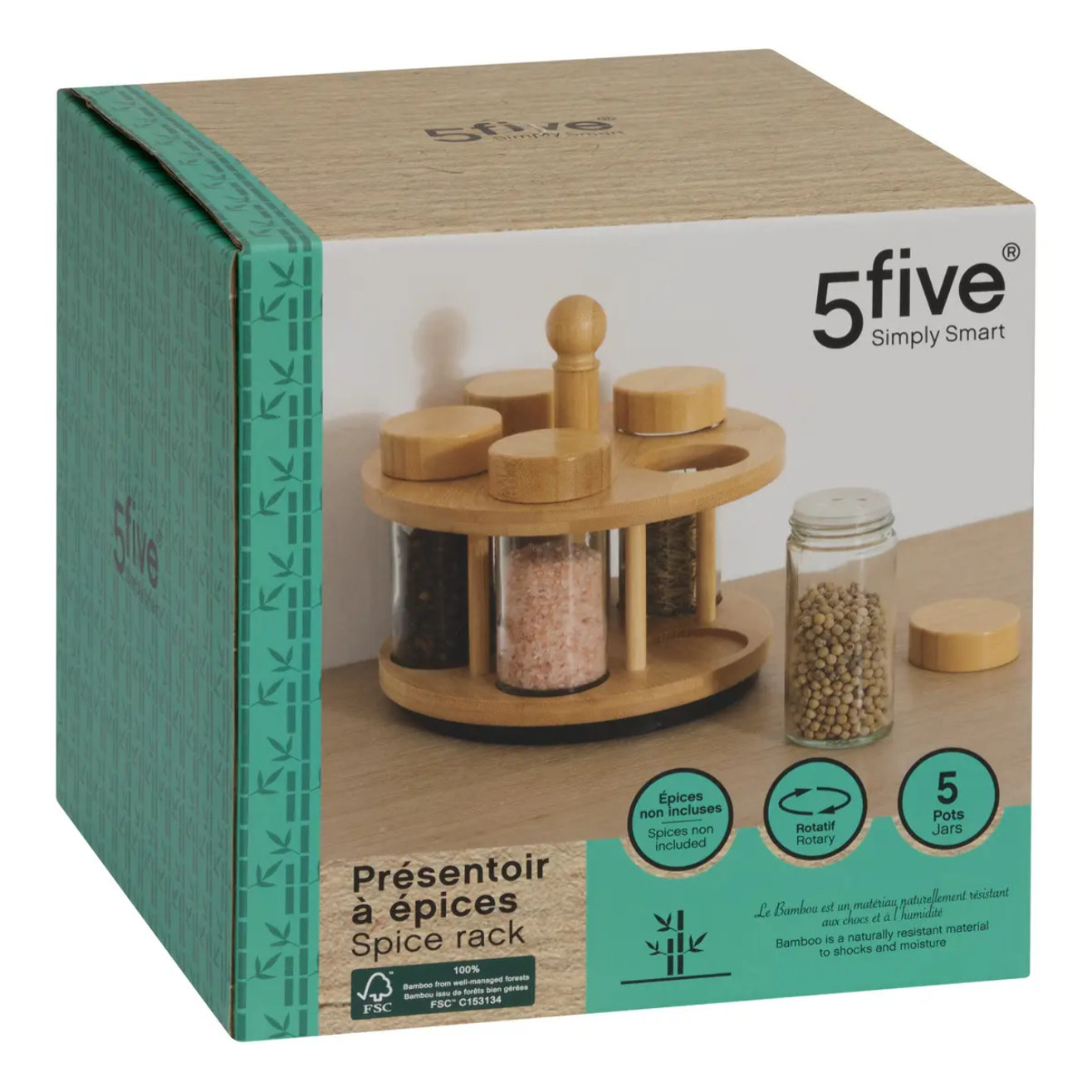 Support à épices Cozy 5 emplacements D17cm