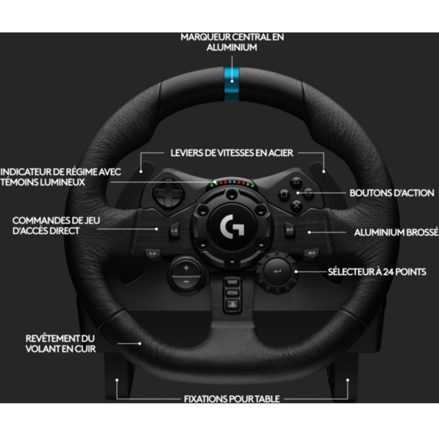 Volant + Pédalier LOGITECH G923 PS4/PS5/PC