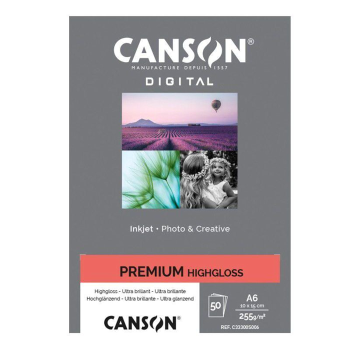 Papier photo CANSON Premium High Gloss 10x15