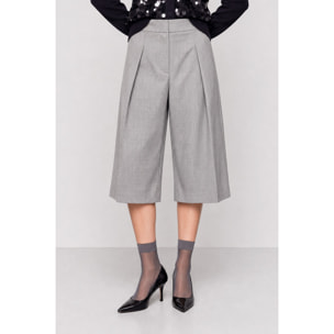 Kocca - Pantaloni culotte da donna a vita alta con pieghe Donna