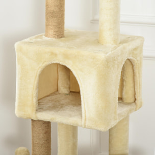 Árbol Rascador para Gatos Grande 60x34x136cm Centro de Actividades Plataformas