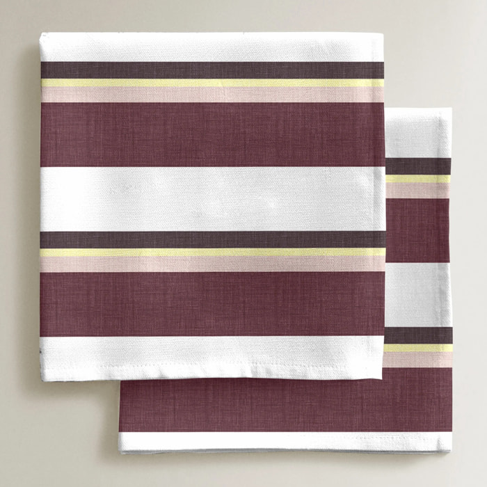 Lot de 4 serviettes Kai Grenat