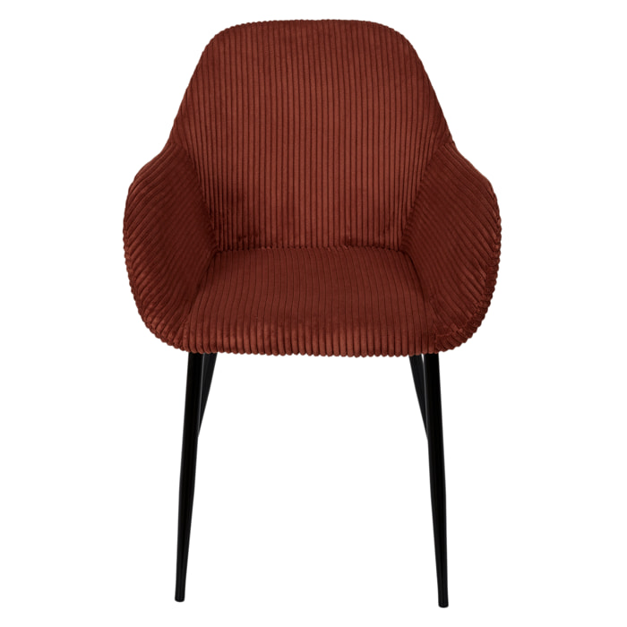 Fauteuil Cotele Scott Terracotta - Lot de 2