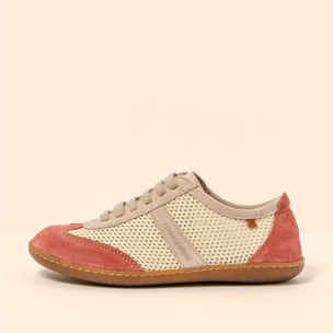 Zapatos N5293 MULTI MATERIAL CREAM-FRAMBUESA/ EL VIAJERO color Cream-frambuesa