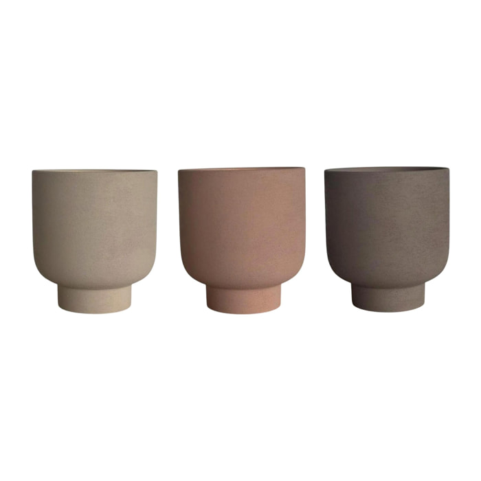 Set 3 cachepot - 12,5xH14,5x12,5cm - Pezzi 2 - Bianchi Dino SpA
