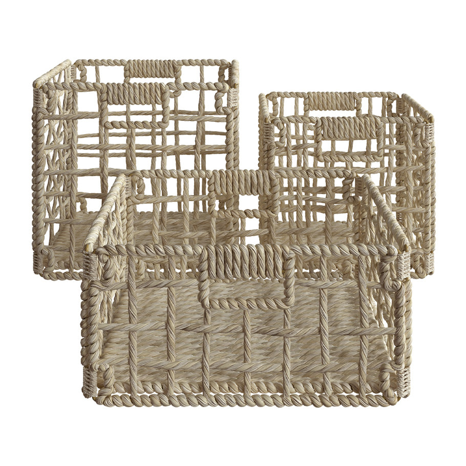 Set de 3 paniers en fibres naturelles - Janice