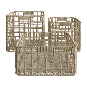 Set de 3 paniers en fibres naturelles - Janice