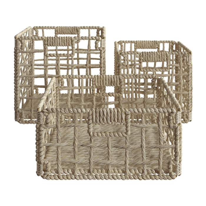 Set de 3 paniers en fibres naturelles - Janice